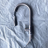 brushed gold Swivel Stainless Steel Kitchen Tap  Lead-free